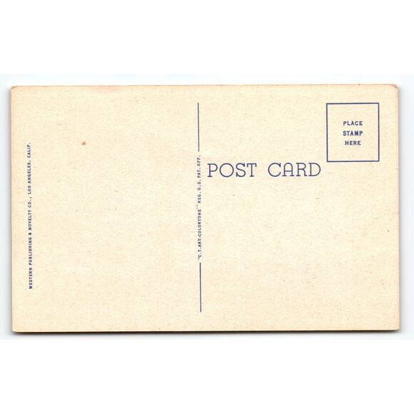 Greetings From Long Beach California Large Letter Linen Postcard Curt Teich - Picture 2 of 2